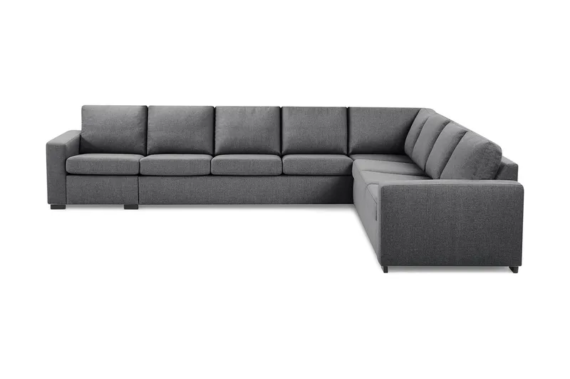 Crazy 7-personers Vendbar L-formet XX-Large Hjørnesofa i Stof, Mørkegrå