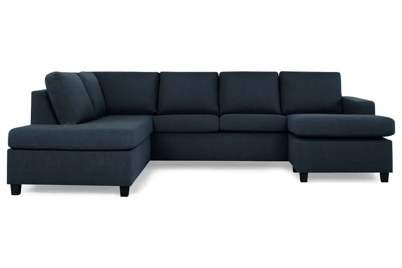 Crazy U-sofa Stor Chaiselong Højre, Mørkeblå
