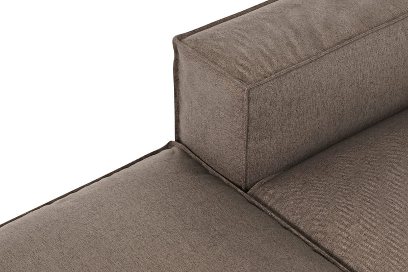 Cubo 3-personers Dyb Modulsofa + Fodskammel i Stof - Grå - Møbler - Sofaer - 3 personers sofa
