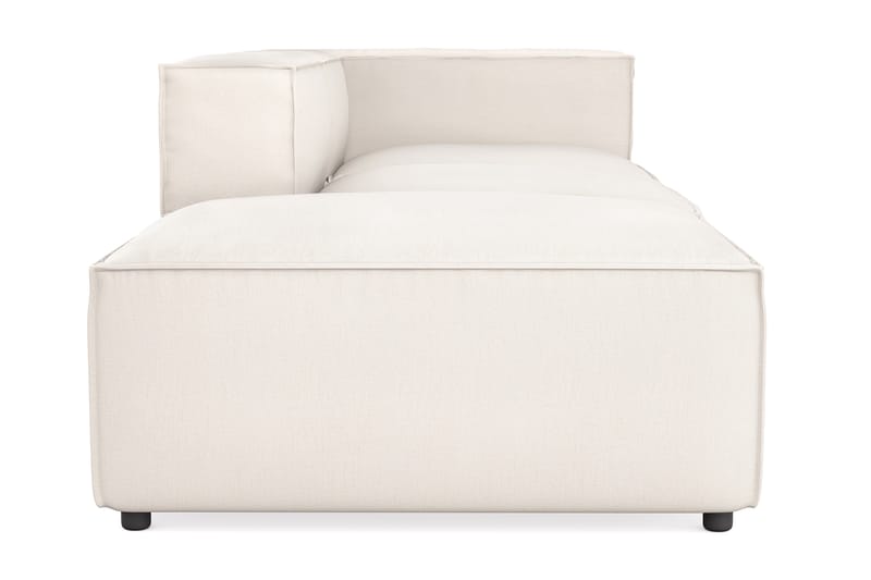 Cubo 3-personers Dyb Modulsofa + Fodskammel i Stof - Hvid - Møbler - Sofaer - 3 personers sofa