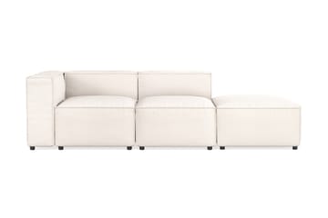 Cubo 3-personers Dyb Modulsofa + Fodskammel i Stof