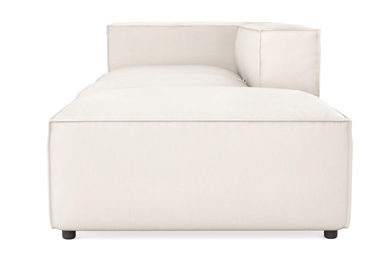 Cubo 3-personers Dyb Modulsofa + Fodskammel i Stof - Hvid - Møbler - Sofaer - 3 personers sofa