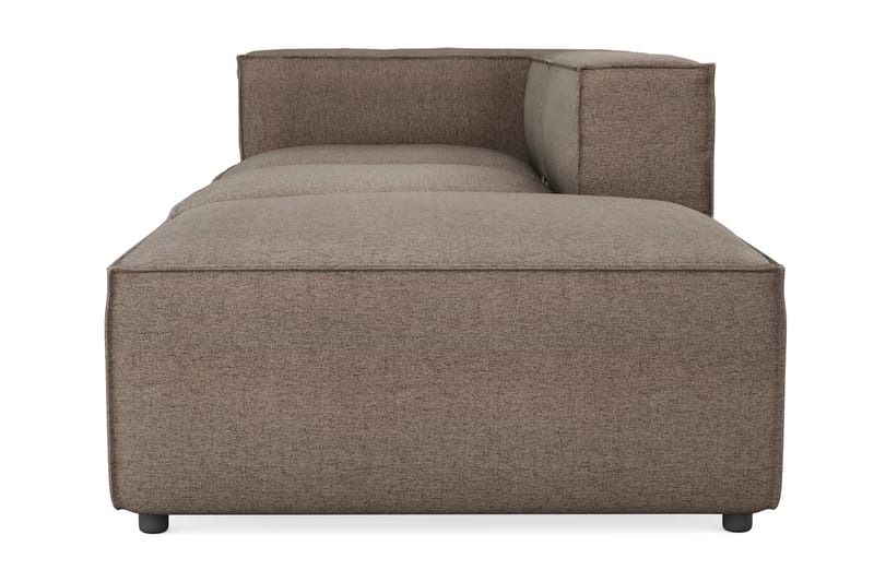 Cubo 3-personers Dyb Modulsofa + Fodskammel i Stof - Grå - Møbler - Sofaer - 3 personers sofa