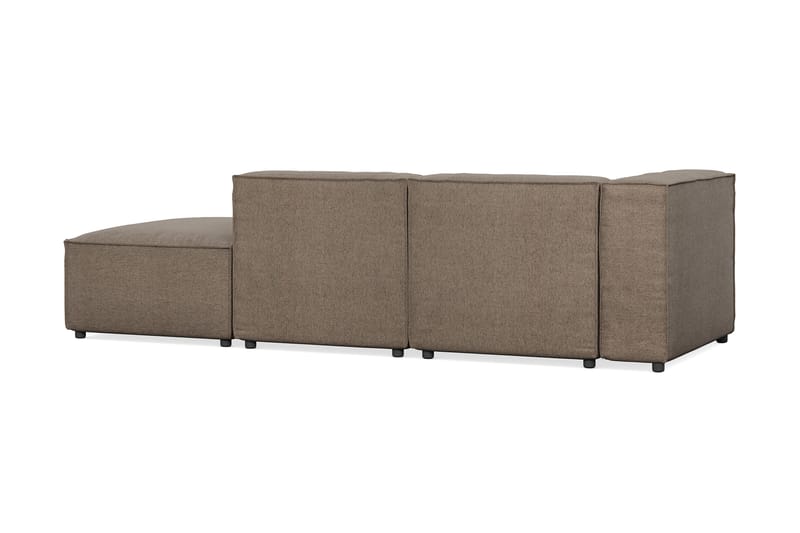Cubo 3-personers Dyb Modulsofa + Fodskammel i Stof - Grå - Møbler - Sofaer - 3 personers sofa