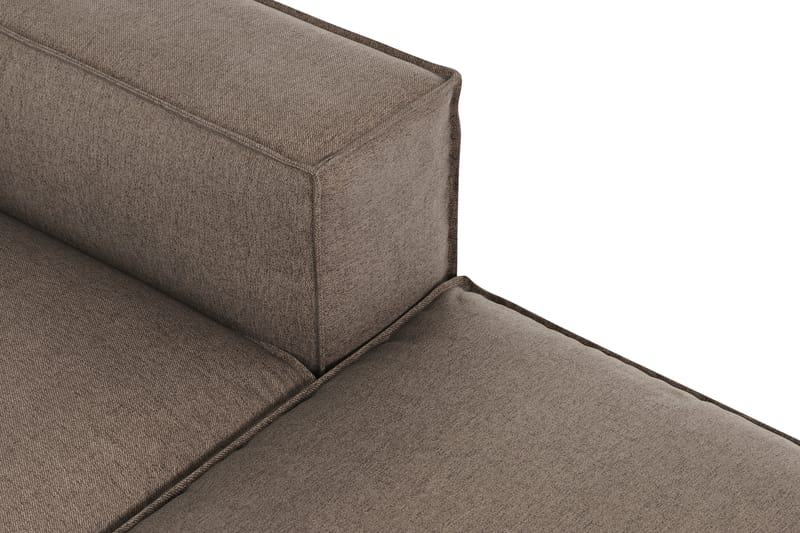 Cubo 3-personers Dyb Modulsofa + Fodskammel i Stof - Grå - Møbler - Sofaer - 3 personers sofa