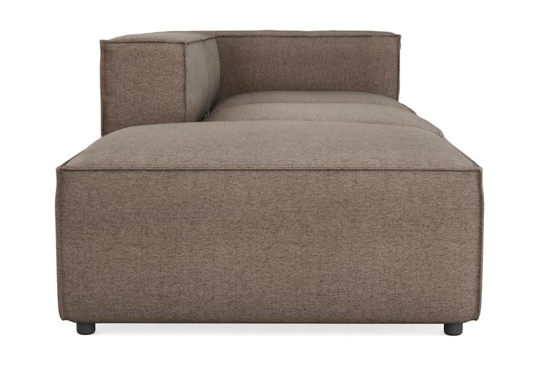 Cubo 3-personers Dyb Modulsofa + Fodskammel i Stof - Grå - Møbler - Sofaer - 3 personers sofa