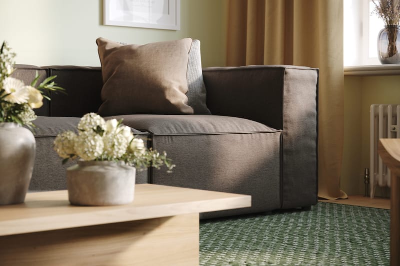 Cubo 4-personers Dyb Modulsofa i Stof - Grå - Møbler - Sofaer - 3 personers sofa