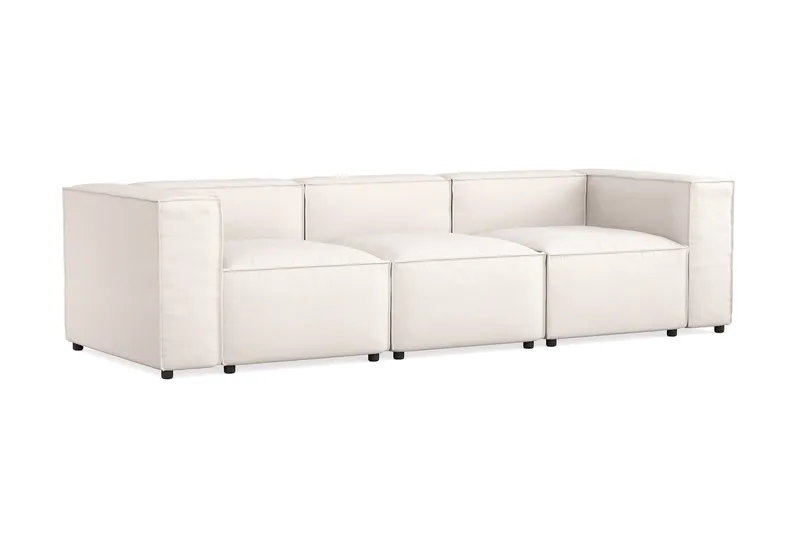 Cubo 4-personers Dyb Modulsofa i Stof - Hvid - Møbler - Sofaer - 3 personers sofa