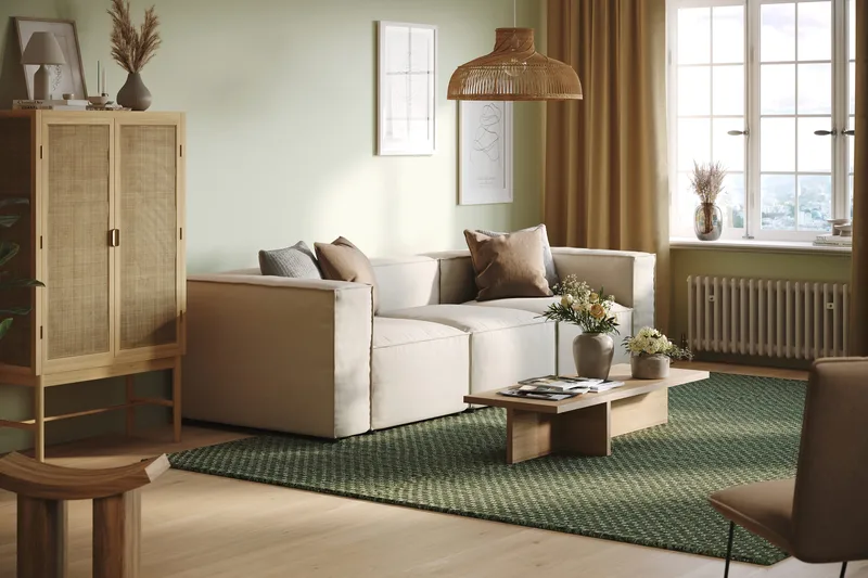 Cubo 4-personers Dyb Modulsofa i Stof - Hvid - Møbler - Sofaer - 3 personers sofa