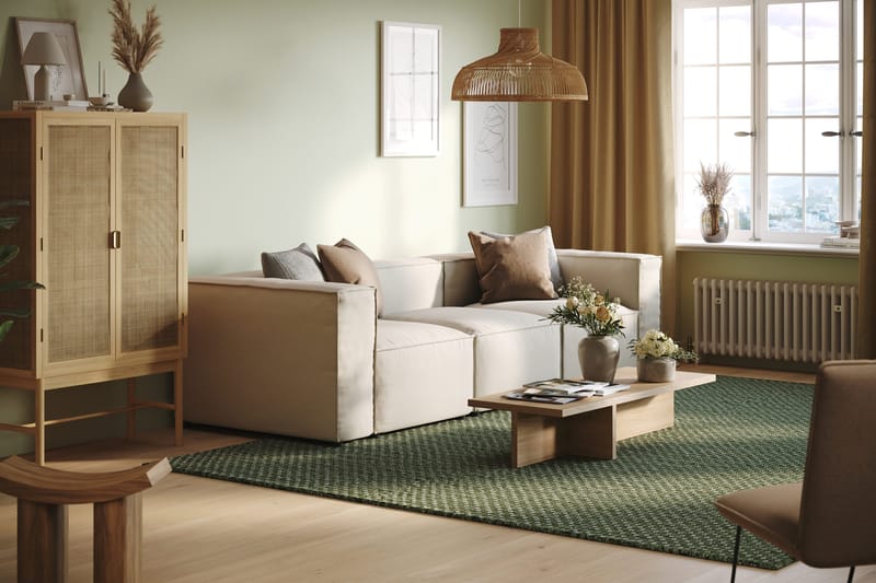 Cubo 4-personers Dyb Modulsofa i Stof - Hvid - Møbler - Sofaer - 3 personers sofa