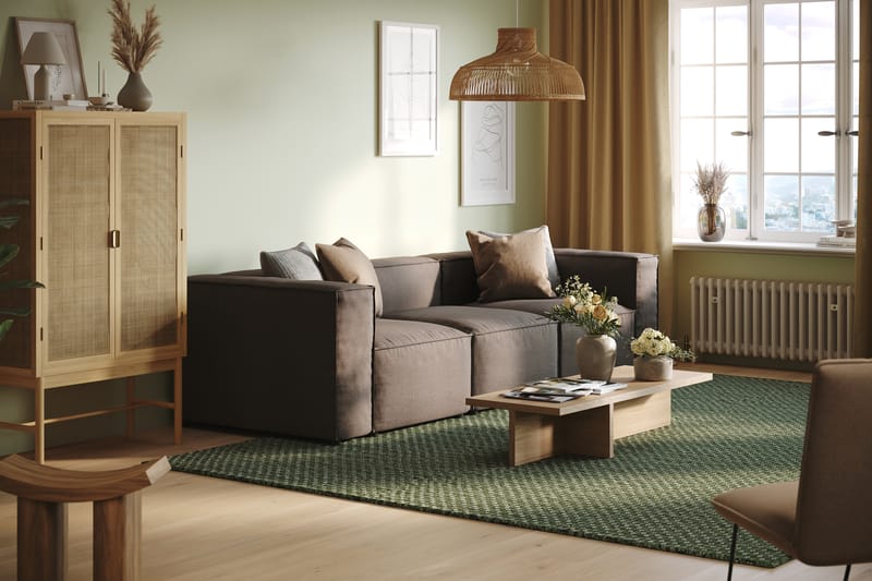 Cubo 4-personers Dyb Modulsofa i Stof - Grå - Møbler - Sofaer - 3 personers sofa