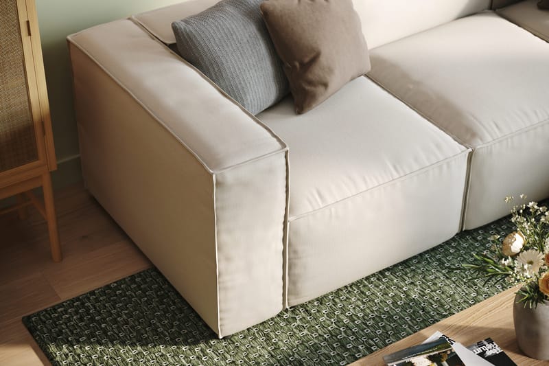 Cubo 4-personers Dyb Modulsofa i Stof - Hvid - Møbler - Sofaer - 3 personers sofa