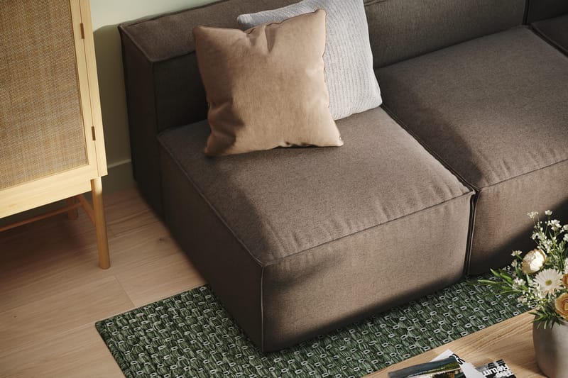 Cubo 5-personers L-formet Dyb Modulhjørnesofa i Stof - Grå - Møbler - Sofaer - Hjørnesofa