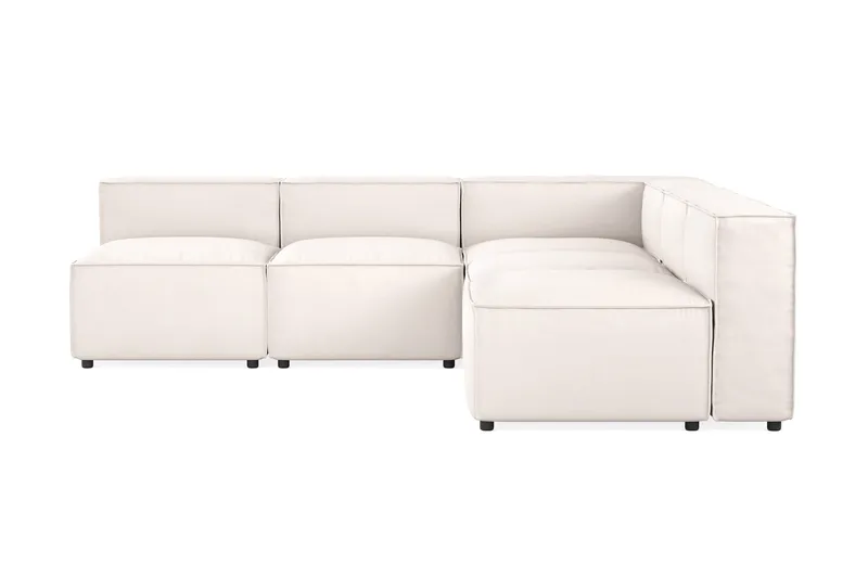 Cubo 5-personers L-formet Dyb Modulhjørnesofa i Stof - Hvid - Møbler - Sofaer - Hjørnesofa
