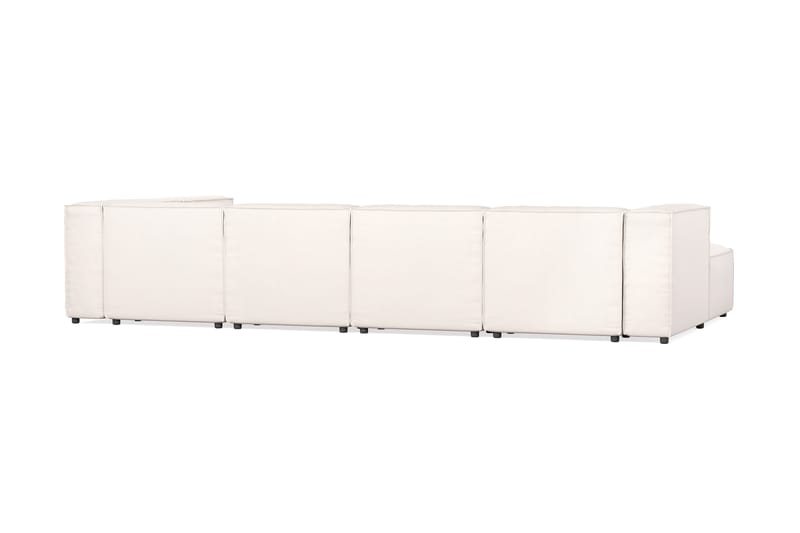 Cubo 5-personers U-formet Dyb Modulsofa med Divan og Chaiselong i Fløjl - Hvid - Møbler - Sofaer - U Sofa