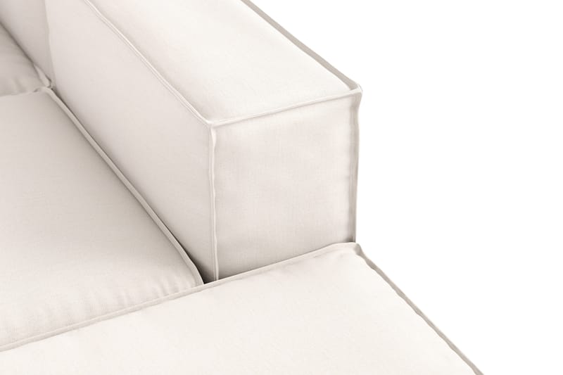 Cubo 5-personers U-formet Dyb Modulsofa med Divan og Chaiselong i Fløjl - Hvid - Møbler - Sofaer - U Sofa