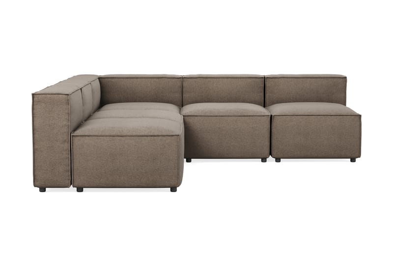 Cubo 5-personers L-formet Dyb Modulhjørnesofa i Stof - Grå - Møbler - Sofaer - Hjørnesofa