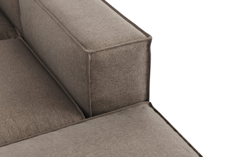 Cubo 5-personers U-formet Dyb Modulsofa med Divan og Chaiselong i Fløjl - Grå - Møbler - Sofaer - U Sofa