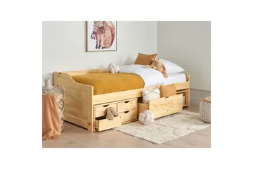 Dagbädd Beliani Royville med förvaring Ljus Trä Light wood - Møbler - Sofaer - Daybed