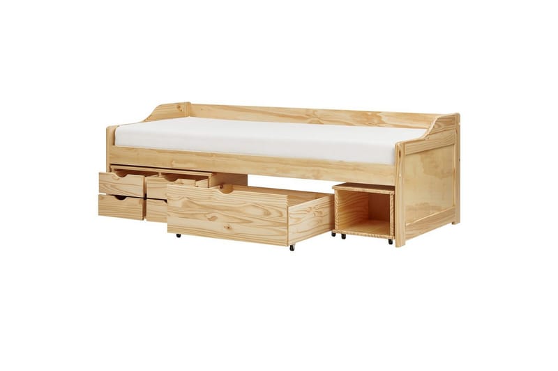 Dagbädd Beliani Royville med förvaring Ljus Trä Light wood - Møbler - Sofaer - Daybed