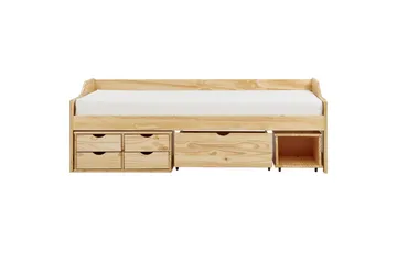 Dagbädd Beliani Royville med förvaring Ljus Trä Light wood - Møbler - Sofaer - Daybed