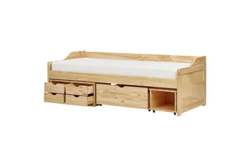 Dagbädd Beliani Royville med förvaring Ljus Trä Light wood - Møbler - Sofaer - Daybed