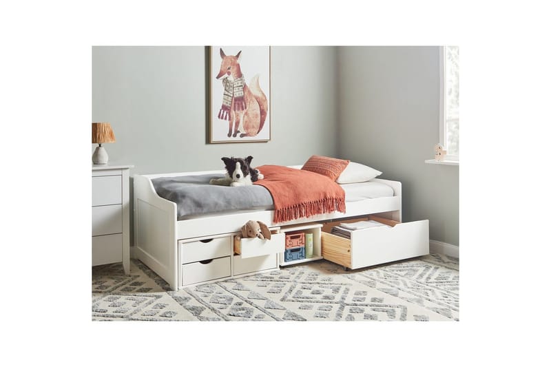 Dagbädd Beliani Royville med förvaring Ljus Trä White - Møbler - Sofaer - Daybed