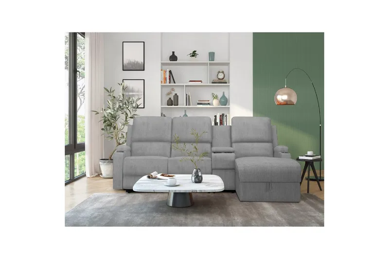 Dallas Reclinersofa 3-sæder - Grå - Møbler - Sofaer - Recliner sofaer