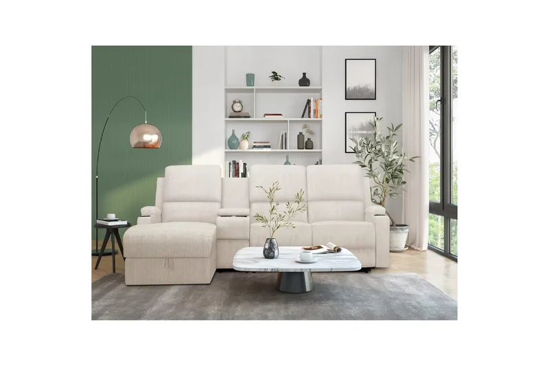 Dallas Reclinersofa 3-sæder - Hvid - Møbler - Sofaer - Recliner sofaer
