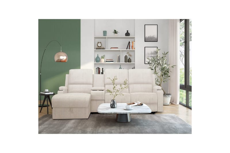 Dallas Reclinersofa 3-sæder - Hvid - Møbler - Sofaer - Recliner sofaer