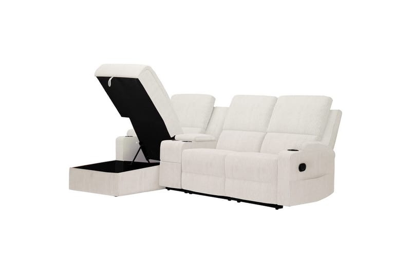 Dallas Reclinersofa 3-sæder - Hvid - Møbler - Sofaer - Recliner sofaer