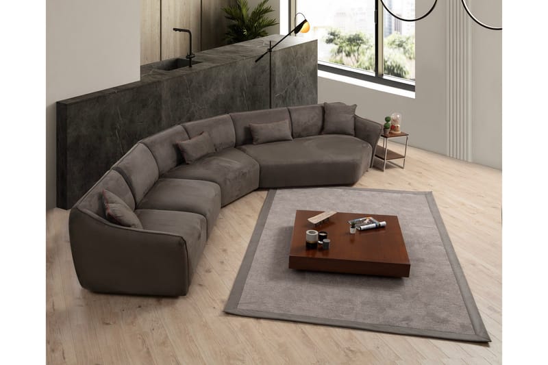 Damor Buet Sofa 5-personers - Brun - Møbler - Sofaer