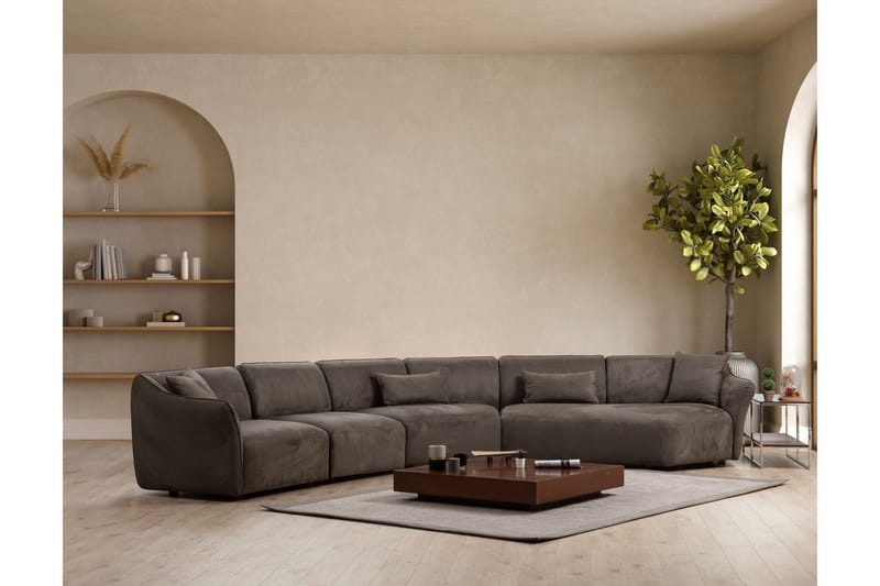 Damor Buet Sofa 5-personers - Brun - Møbler - Sofaer