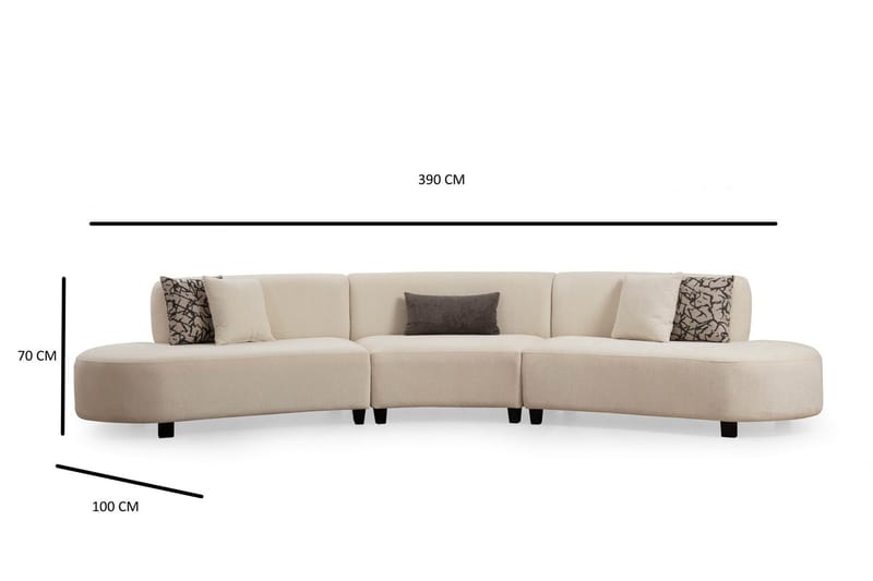 Dariya Sofa 5-seter - Beige - Møbler - Sofaer