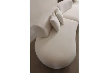 Dariya Svängd Sofa 3-sits - Creme - Møbler - Sofaer - 3 personers sofa