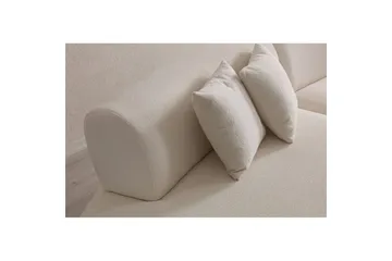 Dariya Svängd Sofa 3-sits - Creme - Møbler - Sofaer - 3 personers sofa