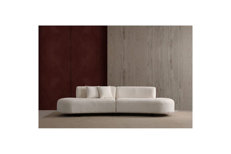 Dariya Svängd Sofa 3-sits - Creme - Møbler - Sofaer - 3 personers sofa