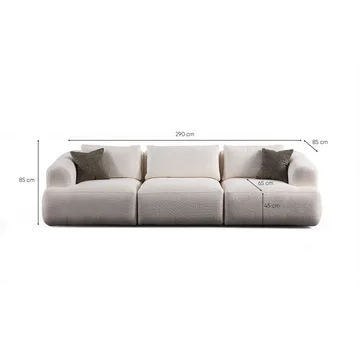 Dashwood 3-personers sofa - Hvid - Møbler - Sofaer - 3 personers sofa