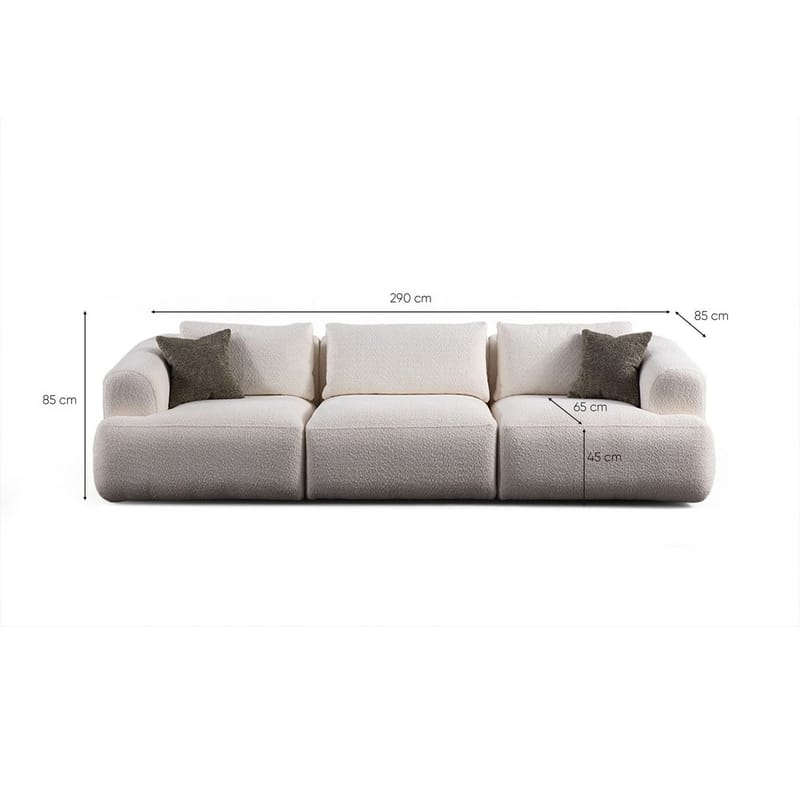 Dashwood 3-personers sofa - Hvid - Møbler - Sofaer - 3 personers sofa