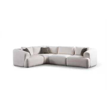 Dashwood 4-personers Hjørnesofa - Cremehvid - Møbler - Sofaer - Hjørnesofa