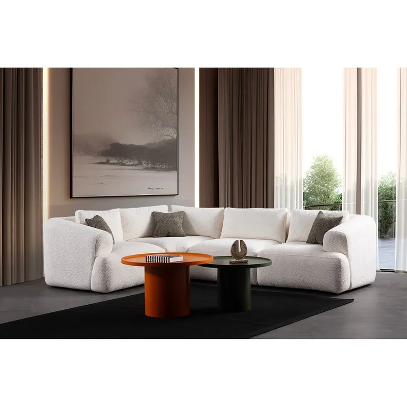 Dashwood 4-personers Hjørnesofa - Cremehvid - Møbler - Sofaer - Hjørnesofa