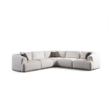 Dashwood 5-personers Hjørnesofa - Cremehvid - Møbler - Sofaer - Hjørnesofa