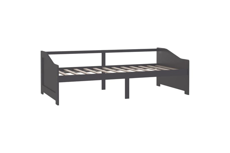 3-personers daybed 90x200 cm massivt fyrretræ mørkegrå - Grå - Daybed