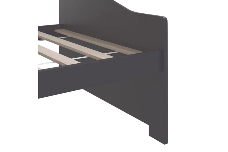 3-personers daybed 90x200 cm massivt fyrretræ mørkegrå - Grå - Møbler - Sofaer - Daybed