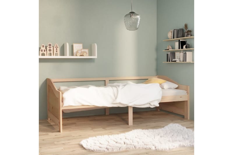 3-personers daybed 90x200 cm massivt fyrretræ - Brun - Møbler - Sofaer - Daybed