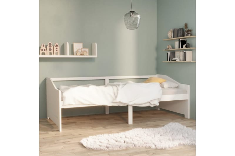 3-personers daybed 90x200 cm massivt fyrretræ - Hvid - Daybed