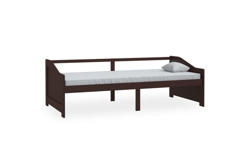 3-personers daybed 90x200 cm massivt fyrretræ mørkebrun - Brun - Møbler - Sofaer - Daybed