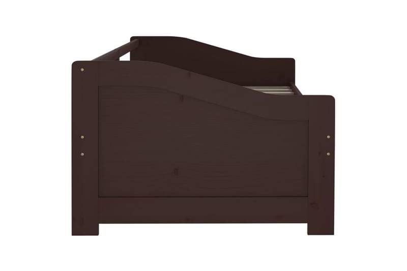3-personers daybed 90x200 cm massivt fyrretræ mørkebrun - Brun - Møbler - Sofaer - Daybed