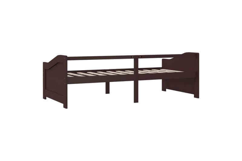 3-personers daybed 90x200 cm massivt fyrretræ mørkebrun - Brun - Møbler - Sofaer - Daybed