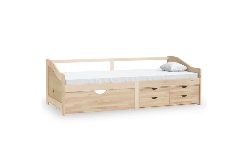 3-personers daybed med skuffer 90x200 cm massivt fyrretræ - Brun - Daybed